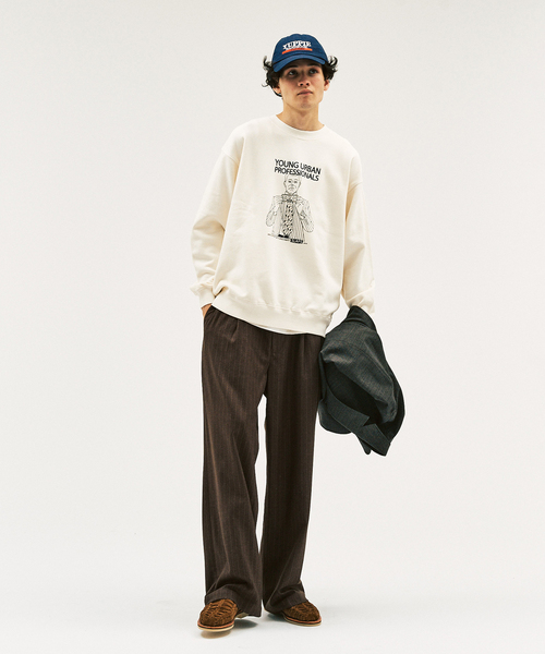 417 EDIFICE(フォーワンセブンエディフィス)の「SLAPS GRAPHIC SWEAT(スウェット・メンズ・オートミール/ベージュ/ネイビー/アイボリー・SMALL/MEDIUM/LARGE)」の13枚目の写真