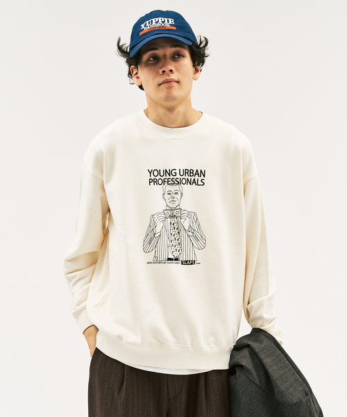 417 EDIFICE(フォーワンセブンエディフィス)の「SLAPS GRAPHIC SWEAT(スウェット・メンズ・オートミール/ベージュ/ネイビー/アイボリー・SMALL/MEDIUM/LARGE)」の14枚目の写真