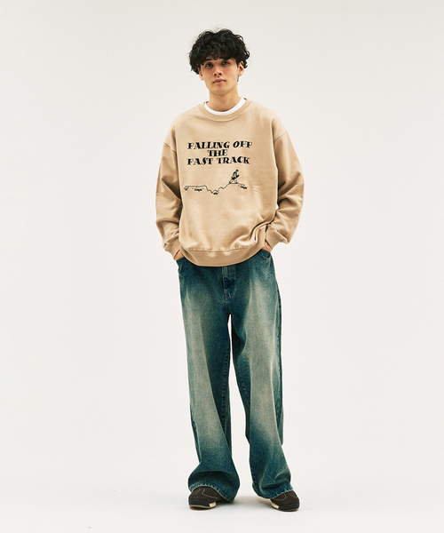 417 EDIFICE(フォーワンセブンエディフィス)の「SLAPS GRAPHIC SWEAT(スウェット・メンズ・オートミール/ベージュ/ネイビー/アイボリー・SMALL/MEDIUM/LARGE)」の21枚目の写真