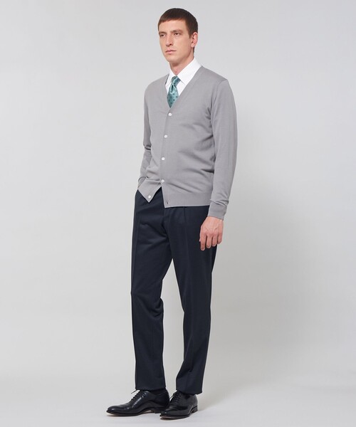 MACKINTOSH LONDON（マッキントッシュ ロンドン）の「ハイツイストコットンカーディガン（カーディガン/ボレロ・メンズ・ブルー系その他4/グレー・L/XL/M）」の3枚目の写真