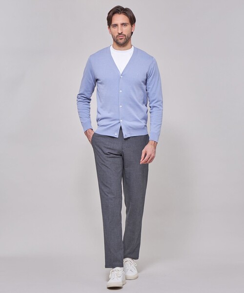 MACKINTOSH LONDON（マッキントッシュ ロンドン）の「ハイツイストコットンカーディガン（カーディガン/ボレロ・メンズ・ブルー系その他4/グレー・L/XL/M）」の5枚目の写真