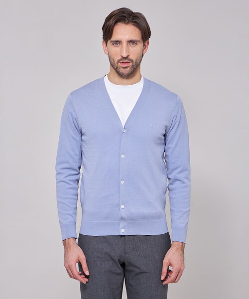 MACKINTOSH LONDON（マッキントッシュ ロンドン）の「ハイツイストコットンカーディガン（カーディガン/ボレロ・メンズ・ブルー系その他4/グレー・L/XL/M）」の6枚目の写真