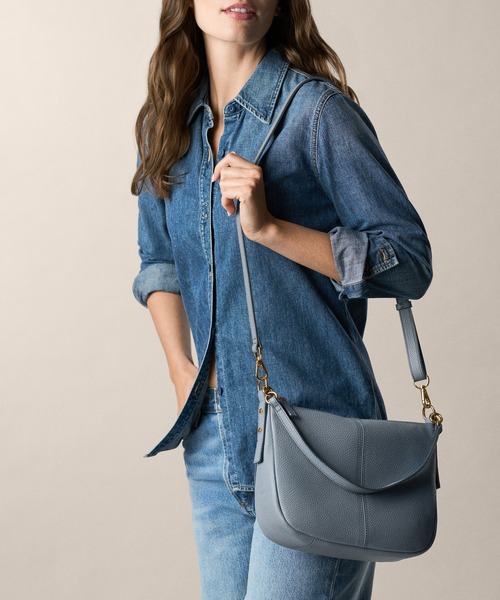 FOSSIL(フォッシル)の「フォッシル 斜めがけバッグ レディース レザー ブルー スマホ収納可 ZB7716450(ショルダーバッグ・レディース・ブルー・FREE)」の2枚目の写真