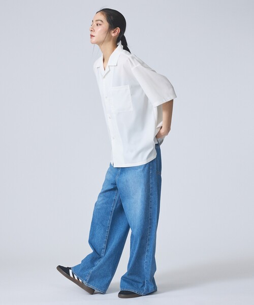 FORTUNA HOMME（フォルトゥナオム）の「【FORTUNA/フォルトゥナ】ECOTECOpenCollarShirts/エコテックオープンカラーシャツ/ユニセックス/【WEB限定】（シャツ/ブラウス・メンズ・ベージュ/ホワイト/ブラック・M/L）」の11枚目の写真