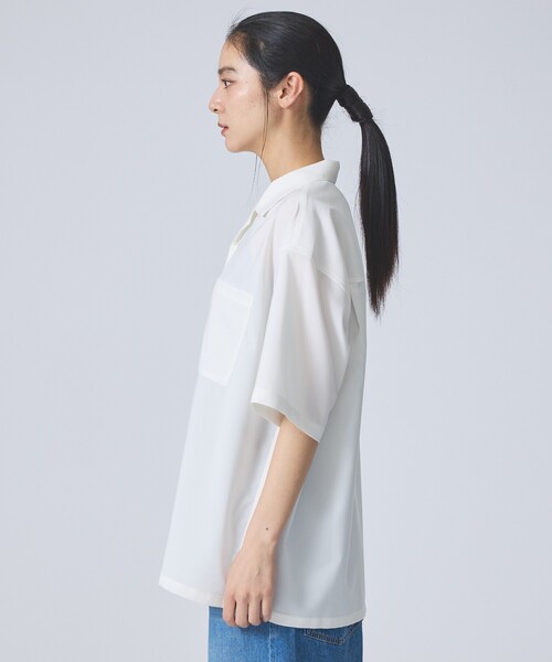 FORTUNA HOMME（フォルトゥナオム）の「【FORTUNA/フォルトゥナ】ECOTECOpenCollarShirts/エコテックオープンカラーシャツ/ユニセックス/【WEB限定】（シャツ/ブラウス・メンズ・ベージュ/ホワイト/ブラック・M/L）」の14枚目の写真