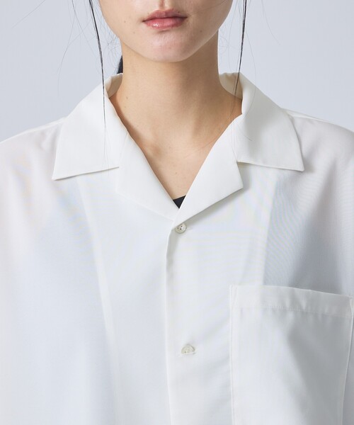 FORTUNA HOMME（フォルトゥナオム）の「【FORTUNA/フォルトゥナ】ECOTECOpenCollarShirts/エコテックオープンカラーシャツ/ユニセックス/【WEB限定】（シャツ/ブラウス・メンズ・ベージュ/ホワイト/ブラック・M/L）」の16枚目の写真