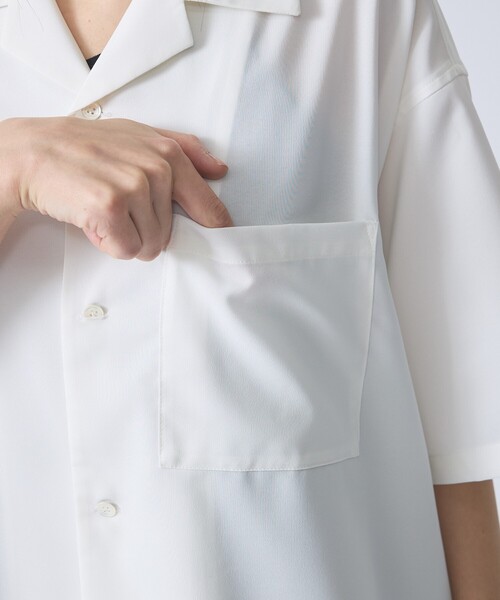 FORTUNA HOMME（フォルトゥナオム）の「【FORTUNA/フォルトゥナ】ECOTECOpenCollarShirts/エコテックオープンカラーシャツ/ユニセックス/【WEB限定】（シャツ/ブラウス・メンズ・ベージュ/ホワイト/ブラック・M/L）」の17枚目の写真