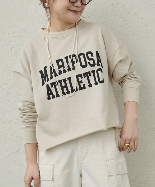 PUAL CE CIN（ピュアルセシン）の「インレイショートプルオーバー（Tシャツ/カットソー・レディース・オフホワイト/ネイビー/ベージュ・FREE）」の3枚目の写真