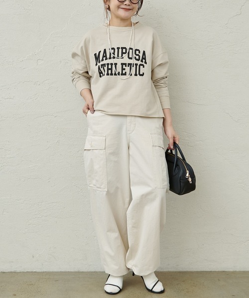 PUAL CE CIN（ピュアルセシン）の「インレイショートプルオーバー（Tシャツ/カットソー・レディース・オフホワイト/ネイビー/ベージュ・FREE）」の15枚目の写真