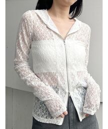 MURUA | スウィッチングスリーブレースフーディ(パーカー)