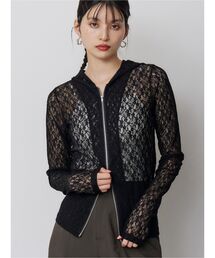 MURUA | スウィッチングスリーブレースフーディ(パーカー)