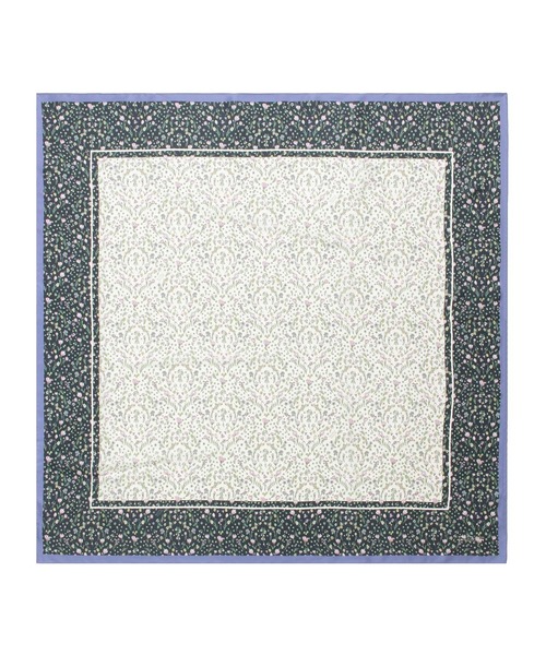 MACKINTOSH PHILOSOPHY（ﾏｯｷﾝﾄｯｼｭ ﾌｨﾛｿﾌｨｰ）の「日本製 スカーフ シルク100％ フラワー 88*88（バンダナ/スカーフ・レディース・ベージュ/ミント/ネイビー・FREE）」の3枚目の写真