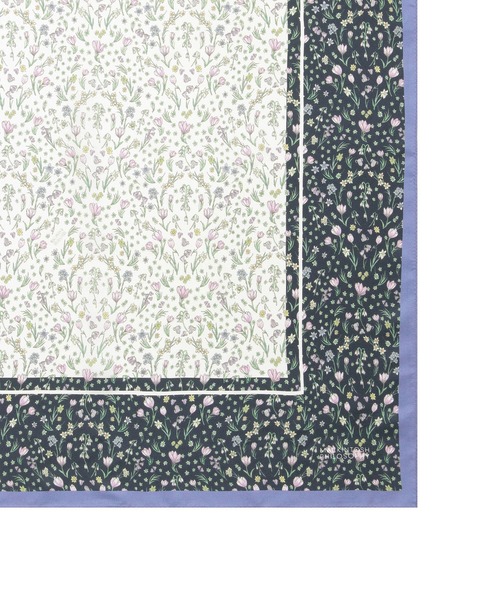 MACKINTOSH PHILOSOPHY（ﾏｯｷﾝﾄｯｼｭ ﾌｨﾛｿﾌｨｰ）の「日本製 スカーフ シルク100％ フラワー 88*88（バンダナ/スカーフ・レディース・ベージュ/ミント/ネイビー・FREE）」の9枚目の写真