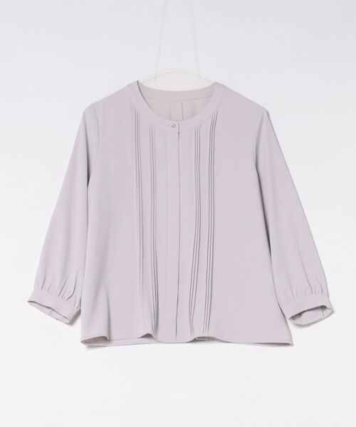 m.f.editorial（エムエフエディトリアル）の「【ストレッチ】m.f.エディトリアル レディース ピンタック 8分袖 プルオーバー ブラウス（シャツ/ブラウス・レディース・ホワイト/ベージュ/ネイビー/ピンク系その他・MEDIUM/LARGE）」の18枚目の写真
