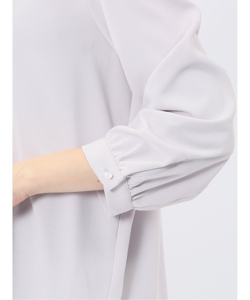 m.f.editorial（エムエフエディトリアル）の「【ストレッチ】m.f.エディトリアル レディース ピンタック 8分袖 プルオーバー ブラウス（シャツ/ブラウス・レディース・ホワイト/ベージュ/ネイビー/ピンク系その他・MEDIUM/LARGE）」の17枚目の写真
