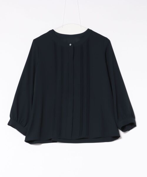 m.f.editorial（エムエフエディトリアル）の「【ストレッチ】m.f.エディトリアル レディース ピンタック 8分袖 プルオーバー ブラウス（シャツ/ブラウス・レディース・ホワイト/ベージュ/ネイビー/ピンク系その他・MEDIUM/LARGE）」の7枚目の写真