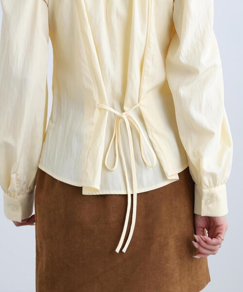 FREE'S MART（フリーズマート）の「フロントギャザースクエアネックブラウス（シャツ/ブラウス・レディース・イエロー/ホワイト/ブルー/ブラック・FREE）」の17枚目の写真