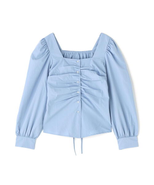 FREE'S MART（フリーズマート）の「フロントギャザースクエアネックブラウス（シャツ/ブラウス・レディース・イエロー/ホワイト/ブルー/ブラック・FREE）」の18枚目の写真