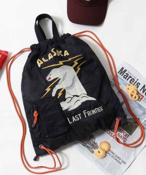 HOUSTON(ヒューストン)の「HOUSTON(ヒューストン)QUILT 2WAY BAG/キルティングナップサック(バックパック/リュック・メンズ・オリーブ系1/オリーブ系2/ブラック系1/グリーン系その他/グリーン系その他2/ブラック系2・FREE)」の2枚目の写真