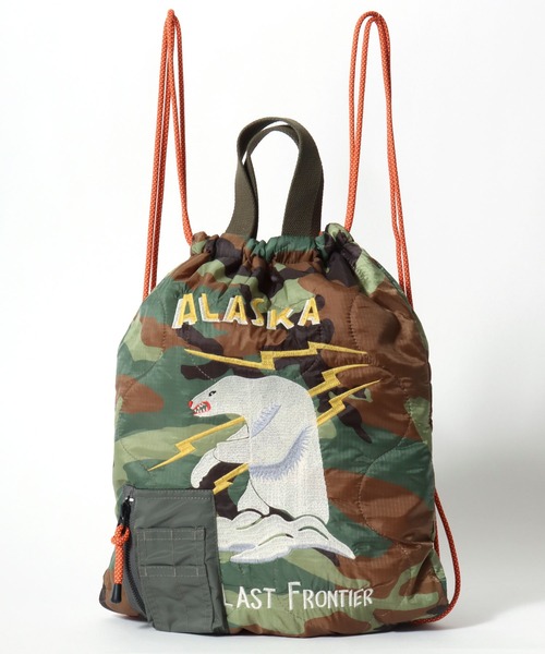 HOUSTON(ヒューストン)の「HOUSTON(ヒューストン)QUILT 2WAY BAG/キルティングナップサック(バックパック/リュック・メンズ・オリーブ系1/オリーブ系2/ブラック系1/グリーン系その他/グリーン系その他2/ブラック系2・FREE)」の15枚目の写真