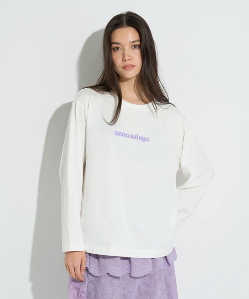 anna sui nyc(アナ スイ エヌ ワイ シー)の「ANNA SUI NYC / アナスイエヌワイシー メッシュレイヤードロングTシャツ(Tシャツ/カットソー・レディース・パープル/ピンク/ブラック・FREE)」の8枚目の写真