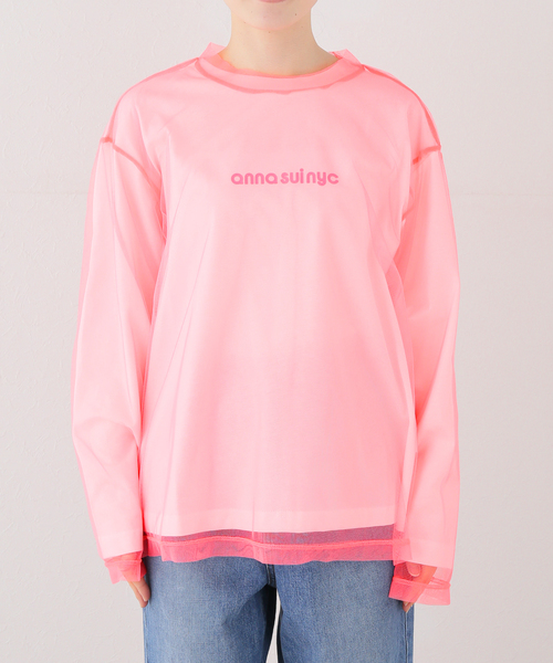 anna sui nyc(アナ スイ エヌ ワイ シー)の「ANNA SUI NYC / アナスイエヌワイシー メッシュレイヤードロングTシャツ(Tシャツ/カットソー・レディース・パープル/ピンク/ブラック・FREE)」の22枚目の写真