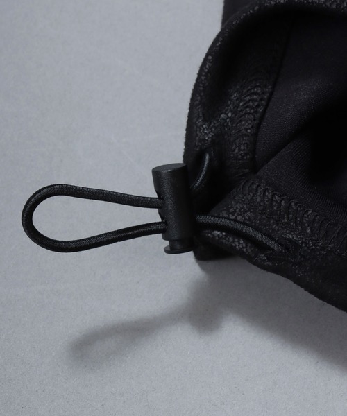 SITRY(シトリー)の「Fake Leather Zip Hoodie/オーバーサイズ フェイクレザー スター フラワー ワンポイント刺繍 ドローコード ダブルジップ フルジップパーカー フーディー パーカー(パーカー・メンズ・ブラック/ブラック系その他・M/L)」の16枚目の写真