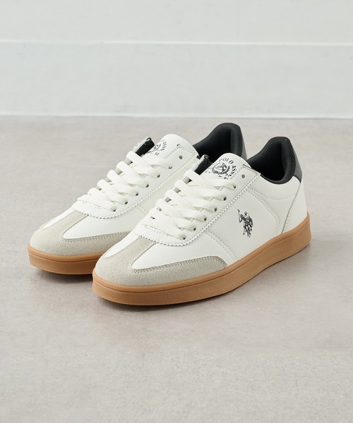 U.S. POLO ASSN.(ユーエスポロアッスン)の「【U.S. POLO ASSN.】ベーシックワンポイントコートスニーカー(スニーカー・レディース・ベージュ/ホワイト/ホワイト×グリーン/ブラック/ホワイト系その他2・22.5cm/23cm/23.5cm/24cm/24.5cm)」の21枚目の写真
