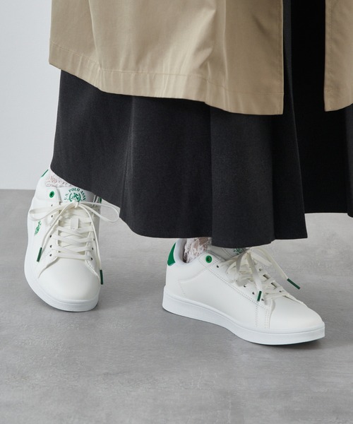 U.S. POLO ASSN.(ユーエスポロアッスン)の「【U.S. POLO ASSN.】ベーシックワンポイントコートスニーカー(スニーカー・レディース・ベージュ/ホワイト/ホワイト×グリーン/ブラック/ホワイト系その他2・22.5cm/23cm/23.5cm/24cm/24.5cm)」の16枚目の写真