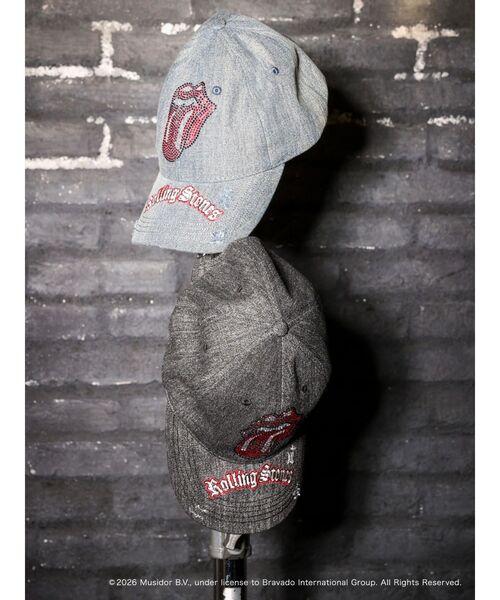 EVRIS（エヴリス）の「【ザ・ローリング・ストーンズ】ラインストーンCAP（キャップ・レディース・ブラック/ブルー・FREE）」の8枚目の写真