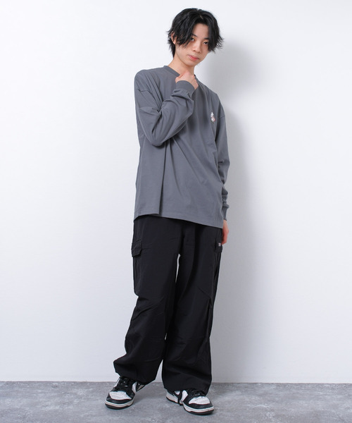 RAT EFFECT(ラットエフェクト)の「ナイロンワイドカーゴパンツ(カーゴパンツ・キッズ・ダークグレー/ブラック/カーキ/ベージュ・170/140/130/160/150)」の5枚目の写真