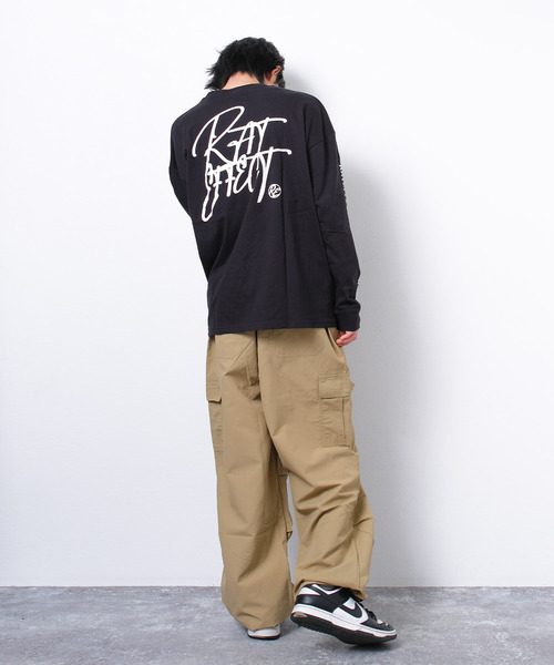 RAT EFFECT(ラットエフェクト)の「ナイロンワイドカーゴパンツ(カーゴパンツ・キッズ・ダークグレー/ブラック/カーキ/ベージュ・170/140/130/160/150)」の12枚目の写真