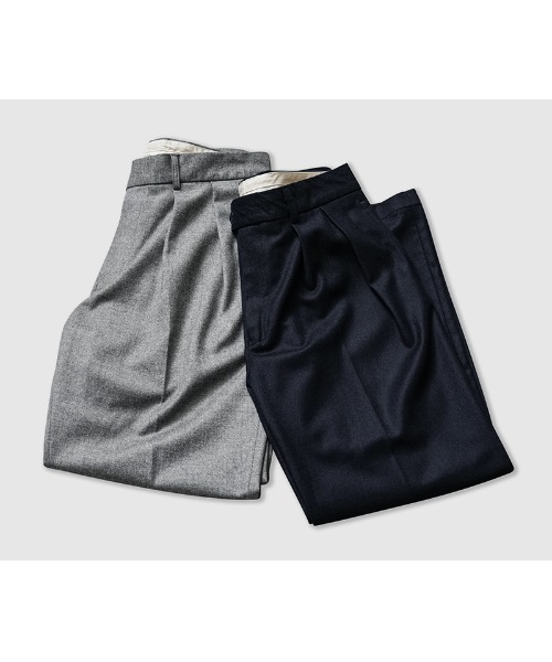 WAIPER.inc(ワイパーインク)の「WIVID Inside 2Tuck Pants(スラックス・メンズ・ネイビー/グレー・32/34/36)」の6枚目の写真