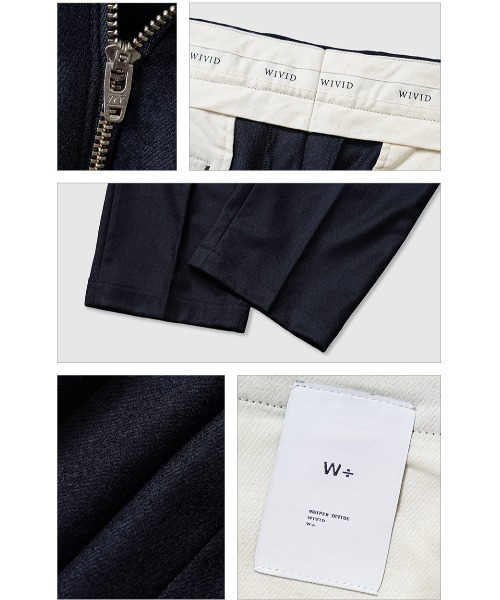 WAIPER.inc(ワイパーインク)の「WIVID Inside 2Tuck Pants(スラックス・メンズ・ネイビー/グレー・32/34/36)」の8枚目の写真