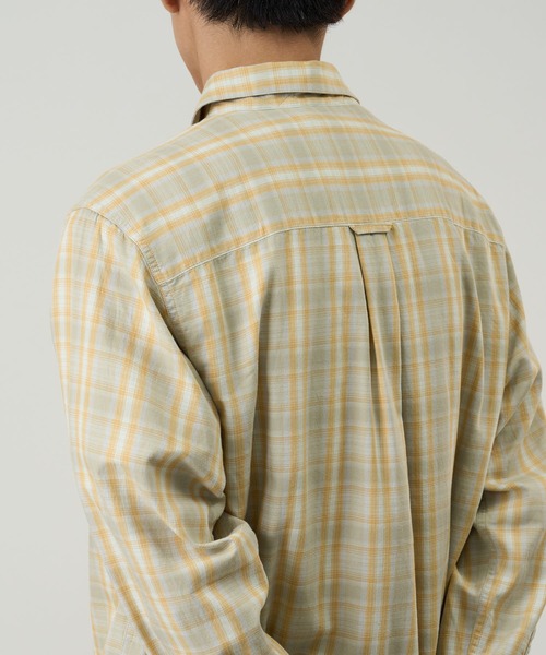 Gramicci（グラミチ）の「CHECKERED OMBRE SHIRT / チェッカードオンブレシャツ Gramicci グラミチ（シャツ/ブラウス・メンズ・ブルー/パープル/マスタード・S/M/L/XL/XXL）」の3枚目の写真