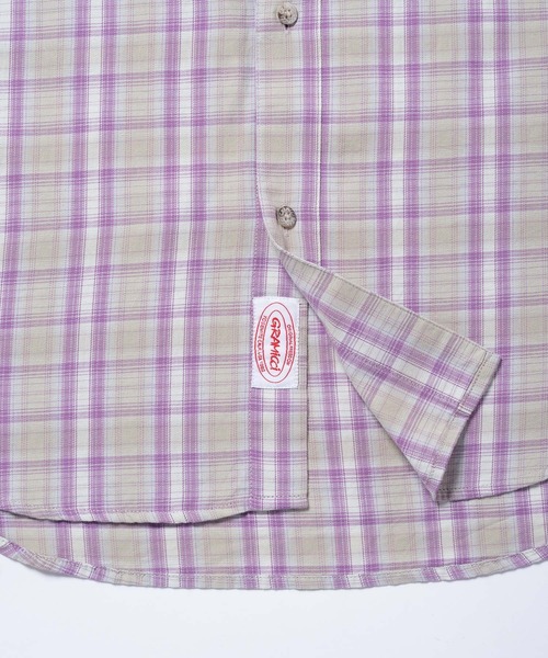 Gramicci（グラミチ）の「CHECKERED OMBRE SHIRT / チェッカードオンブレシャツ Gramicci グラミチ（シャツ/ブラウス・メンズ・ブルー/パープル/マスタード・S/M/L/XL/XXL）」の15枚目の写真