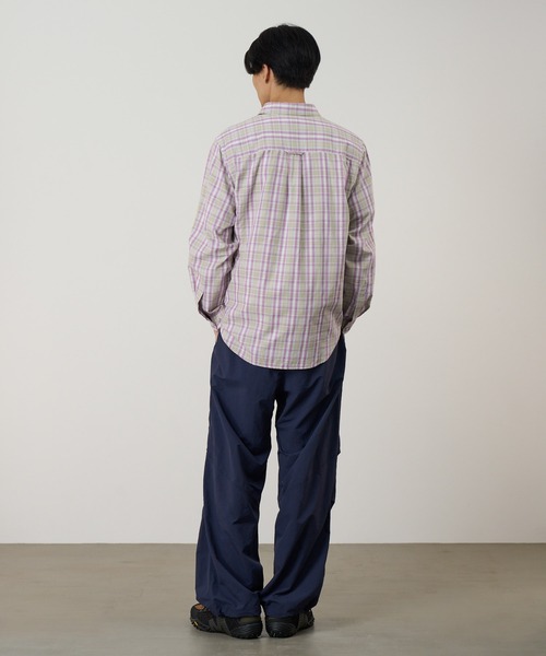 Gramicci（グラミチ）の「CHECKERED OMBRE SHIRT / チェッカードオンブレシャツ Gramicci グラミチ（シャツ/ブラウス・メンズ・ブルー/パープル/マスタード・S/M/L/XL/XXL）」の6枚目の写真