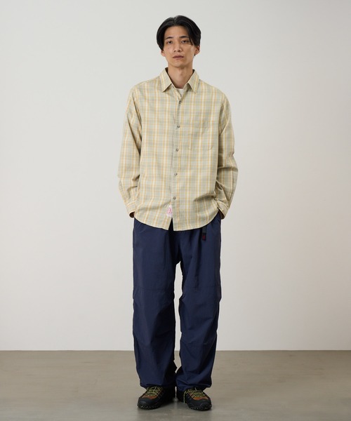 Gramicci（グラミチ）の「CHECKERED OMBRE SHIRT / チェッカードオンブレシャツ Gramicci グラミチ（シャツ/ブラウス・メンズ・ブルー/パープル/マスタード・S/M/L/XL/XXL）」の7枚目の写真