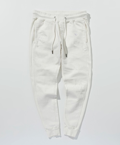 1PIU1UGUALE3  RELAX （ウノピゥウノウグァーレトレ リラックス）の「1PIU1UGUALE3 RELAX(ウノピゥウノウグァーレトレ リラックス)ダメージジョグデニムジョガーパンツ（デニムパンツ・メンズ・ブラック/ホワイト・S/M/L/XL/XXL）」の9枚目の写真