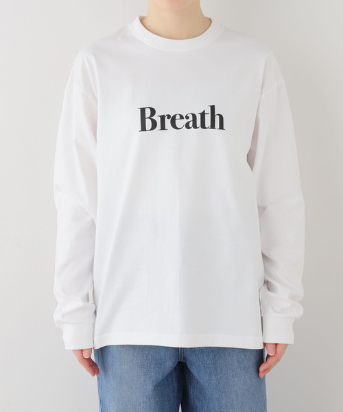 journal standard L'essage（ジャーナルスタンダードレサージュ）の「POET MEETS DUBWISE BREATH ロングスリーブTシャツ（Tシャツ/カットソー・レディース・ホワイト/ブラック・FREE）」の2枚目の写真