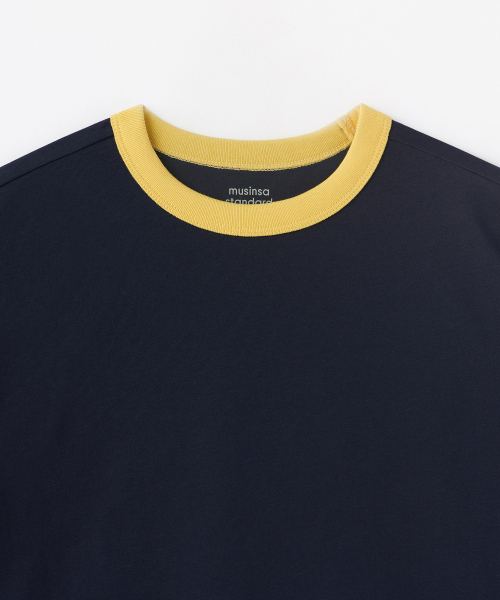 MUSINSA STANDARD KIDS（ムシンサスタンダードキッズ）の「リラックスドリンガーTシャツ [ネイビー]（Tシャツ/カットソー・レディース・その他・100/110/120/130/140/150/160）」の3枚目の写真