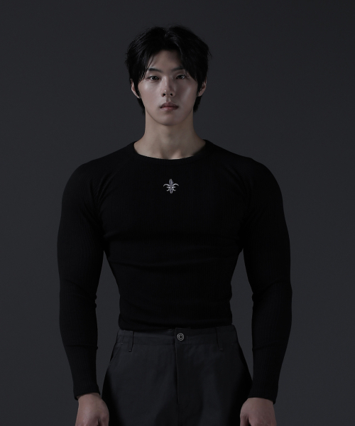 CARMID（カミド）の「ノーブルラグランロングスリーブ長袖Tシャツ[ブラック]（Tシャツ/カットソー・メンズ・その他・1/2/3）」の2枚目の写真