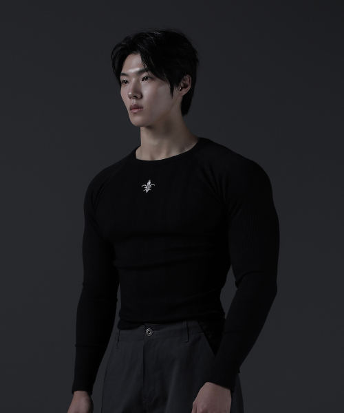 CARMID（カミド）の「ノーブルラグランロングスリーブ長袖Tシャツ[ブラック]（Tシャツ/カットソー・メンズ・その他・1/2/3）」の3枚目の写真