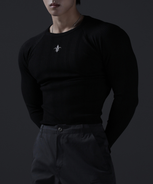 CARMID（カミド）の「ノーブルラグランロングスリーブ長袖Tシャツ[ブラック]（Tシャツ/カットソー・メンズ・その他・1/2/3）」の7枚目の写真