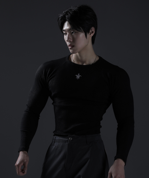 CARMID（カミド）の「ノーブルラグランロングスリーブ長袖Tシャツ[ブラック]（Tシャツ/カットソー・メンズ・その他・1/2/3）」の8枚目の写真