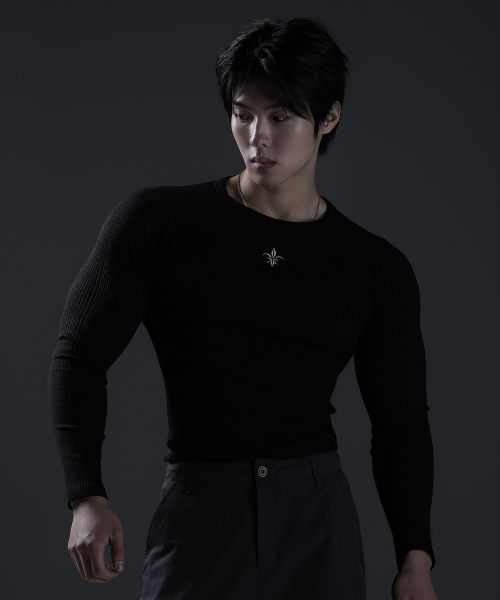CARMID（カミド）の「ノーブルラグランロングスリーブ長袖Tシャツ[ブラック]（Tシャツ/カットソー・メンズ・その他・1/2/3）」の9枚目の写真