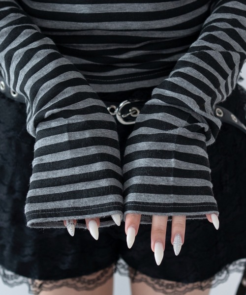 WEGO(ウィゴー)の「WEGO/【26年春新作】ヘンリーネックフードロンT(Tシャツ/カットソー・レディース・杢グレー/グレー系その他5・FREE)」の5枚目の写真