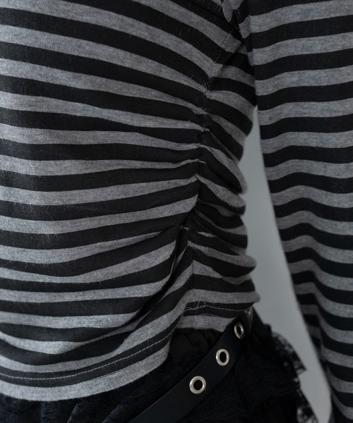 WEGO(ウィゴー)の「WEGO/【26年春新作】ヘンリーネックフードロンT(Tシャツ/カットソー・レディース・杢グレー/グレー系その他5・FREE)」の6枚目の写真