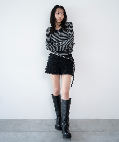 WEGO(ウィゴー)の「WEGO/【26年春新作】ヘンリーネックフードロンT(Tシャツ/カットソー・レディース・杢グレー/グレー系その他5・FREE)」の15枚目の写真