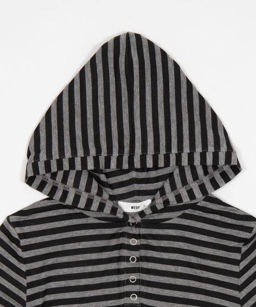 WEGO(ウィゴー)の「WEGO/【26年春新作】ヘンリーネックフードロンT(Tシャツ/カットソー・レディース・杢グレー/グレー系その他5・FREE)」の19枚目の写真